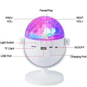 parlante con luz led colores