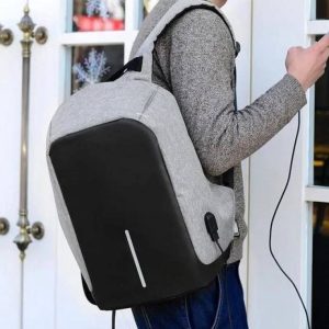 bolso, mochila antirrobo conector usb
