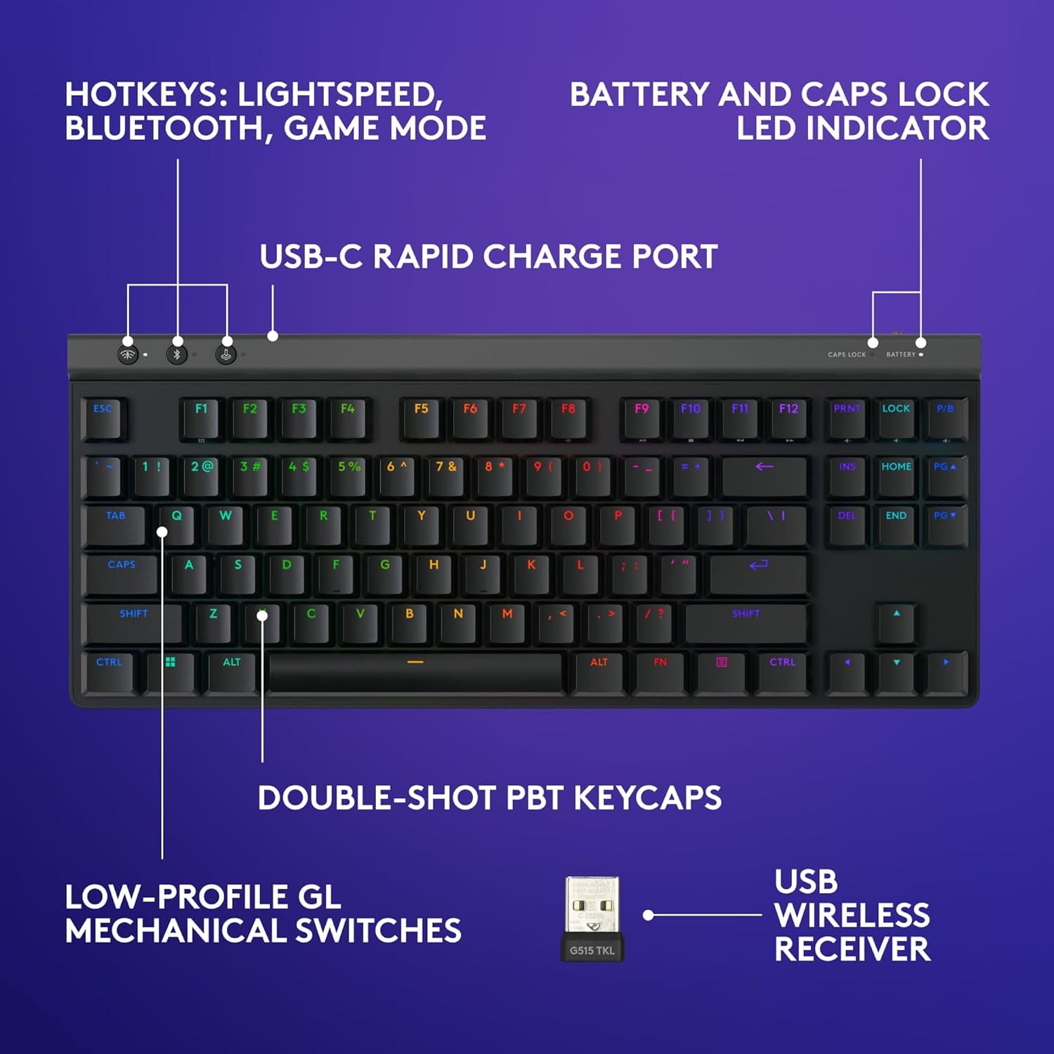 logitech g515 tkl | teclado gaming inalámbrico | low profile logitech g515 tkl | teclado gaming inalámbrico | low profile