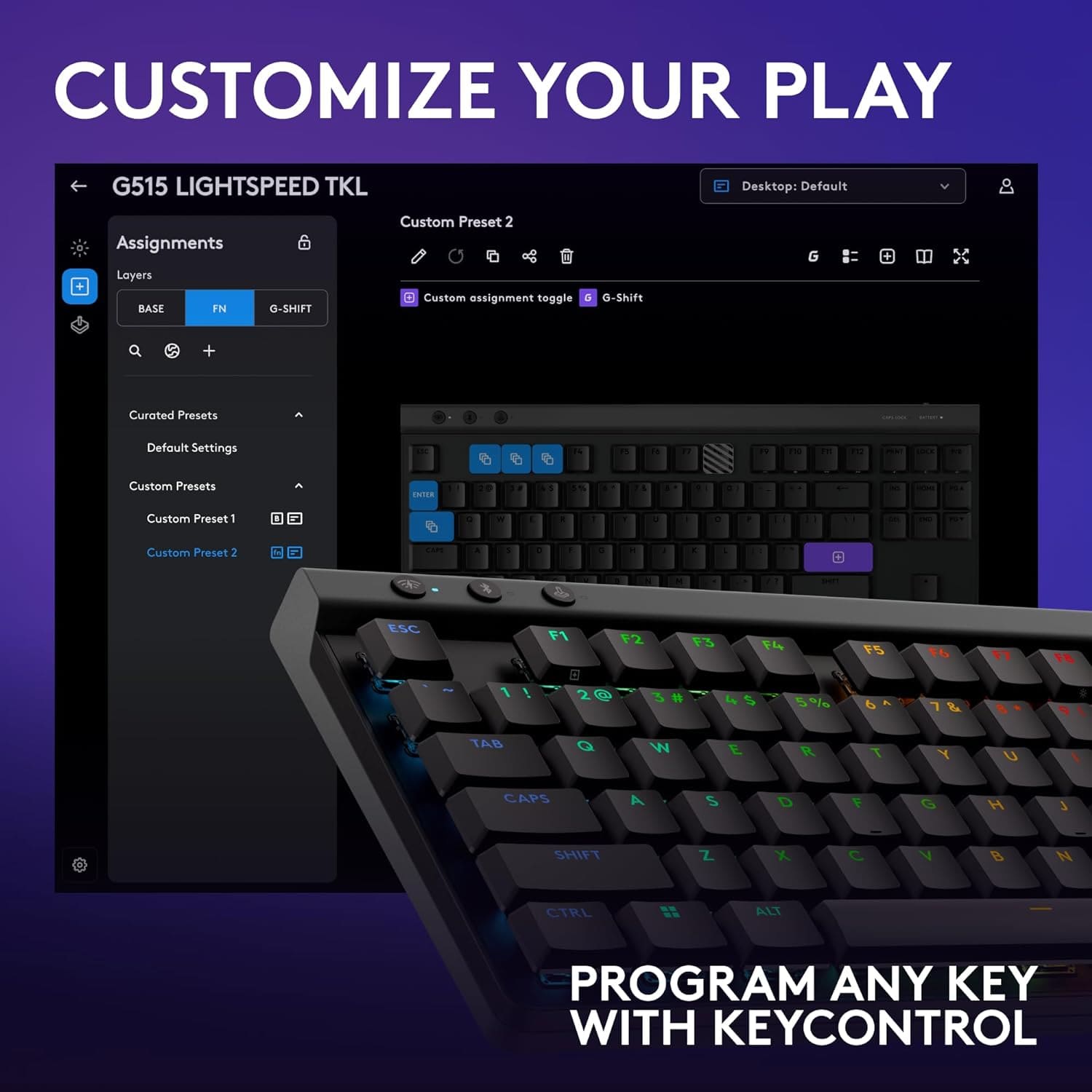 logitech g515 tkl | teclado gaming inalámbrico | low profile logitech g515 tkl | teclado gaming inalámbrico | low profile
