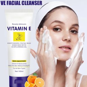 crema jabón limpiador facial vitamina e